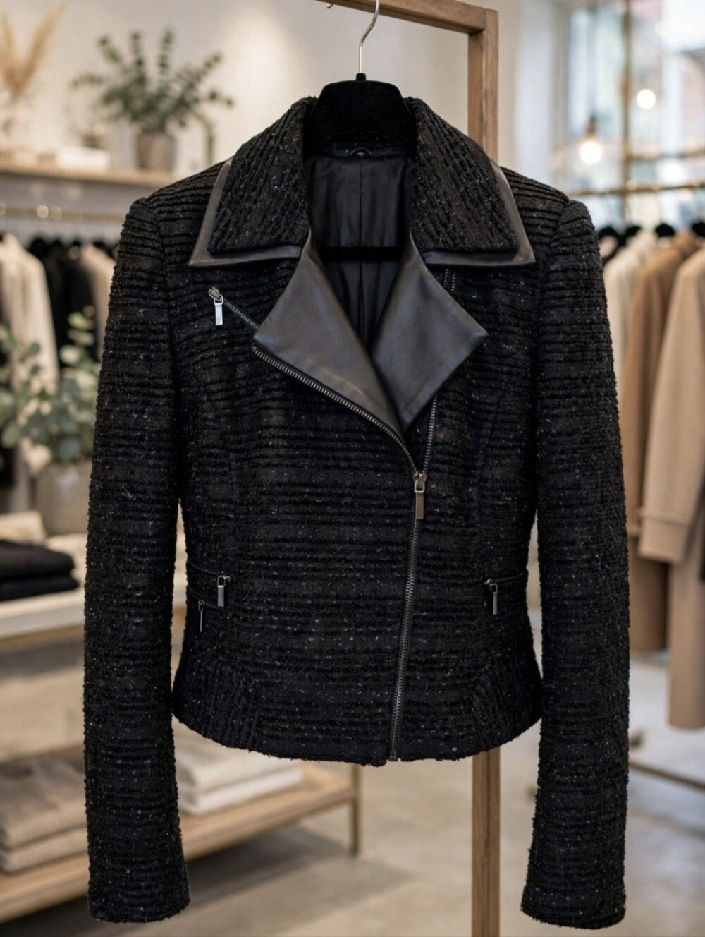 Bebe tweed cropped blazer jacket